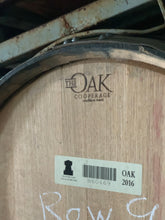 Load image into Gallery viewer, Pre Order Logo Red Wine Barrel Head 22-23 in diameter, 1+ in thick. Various cooper and winery  stamps and wineries ETA Feb 13
