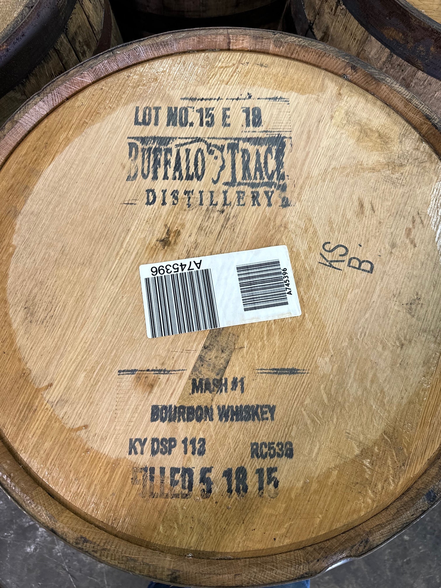 Benchmark Old Number 8 Kentucky Bourbon Whiskey Barrel Head/Lid