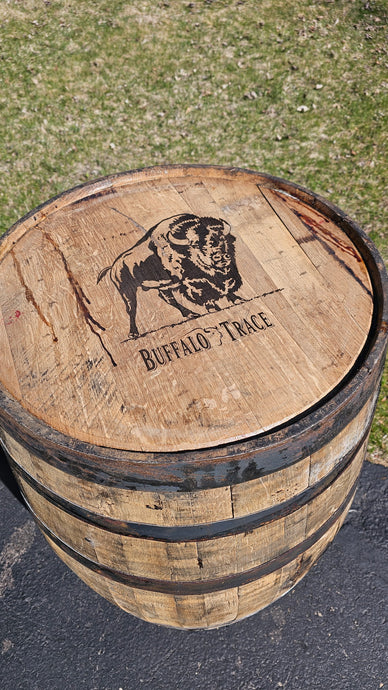 Rare 53g Buffalo Trace Bourbon Barrels with laser engraved heads display quality. Nice clean flat logo heads