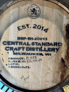 Gold! 53g Central Standard Distillery Red Cabin Bourbon aged 3 yrs. Guaranteed wet inside. Emptied Apr 22