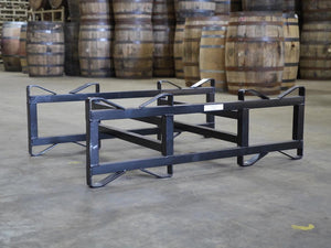 Sale 6 in 2 barrel 2 Bar Refurbished "Like New" Black Sand Blasted & Powder Coated steel rack for 53/59g barrels.