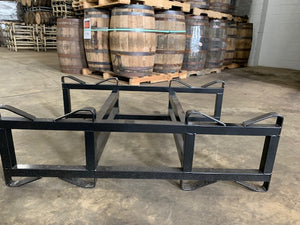 New 7in 2 barrel 2 Bar powder coated black barrel rack for 53/60g barrels. Industry Standard & Best Seller!