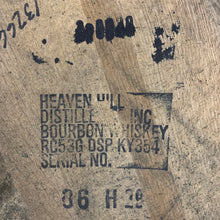 Load image into Gallery viewer, Sale 53g Heaven Hill, Wild Turkey and Barton Bourbon barrels w/beautiful flat heads &amp; stenciled logos. Ex beer ~ display quality. Arriving Oct 11