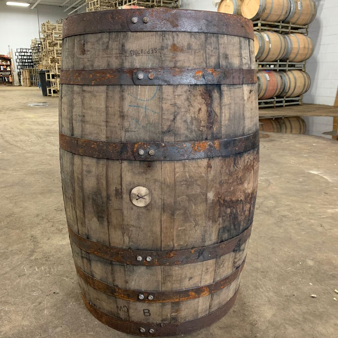 Sale 53g Four Roses, Heaven Hill, Cask & Key & Wild Turkey Whiskey bourbon barrels w/beautiful flat heads & stenciled logos. Ex beer ~ display quality