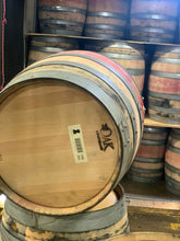 Load image into Gallery viewer, 59g Premium French Oak Red Wine Barrel Staves. Beautiful red wine petina stains on the inside, clean oak on the outside.