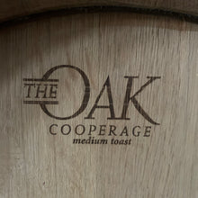 Load image into Gallery viewer, Logo Red Wine Barrel Head 22-23 in diameter, 1+ in thick. Various cooper and winery  stamps and wineries