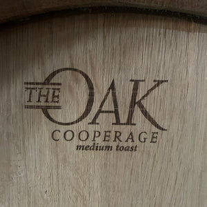 Pre Order Logo Red Wine Barrel Head 22-23 in diameter, 1+ in thick. Various cooper and winery  stamps and wineries ETA Feb 13