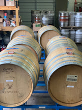 Load image into Gallery viewer, Sale 59g French Oak red &amp; white wine DISPLAY barrels stamped &amp; laser engraved cooperage stamps on the heads. Not for refill. Chardonnay &amp; Pinot Noir