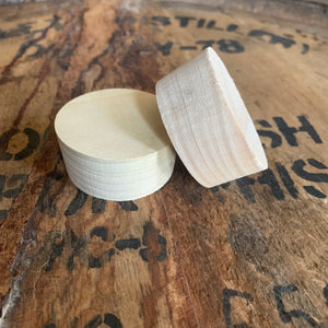 New 2 in tapered Poplar Wood Bungs. Fits a standard 53-59g barrel hole.